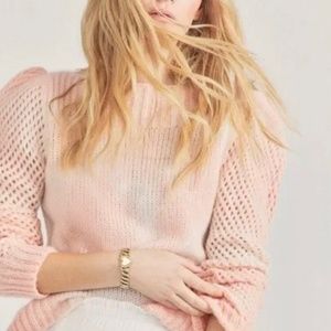 LoveShackFancy Rosie Sweater in Pink Tie Dye